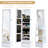 360° Rotating Jewelry Armoire with Full Length Mirror, LED Lighted Vanity Station with Foldable Shelf-481998918