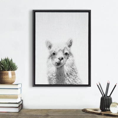 «Alpaca Portrait» par Simon Te, impression sur toile encadrée