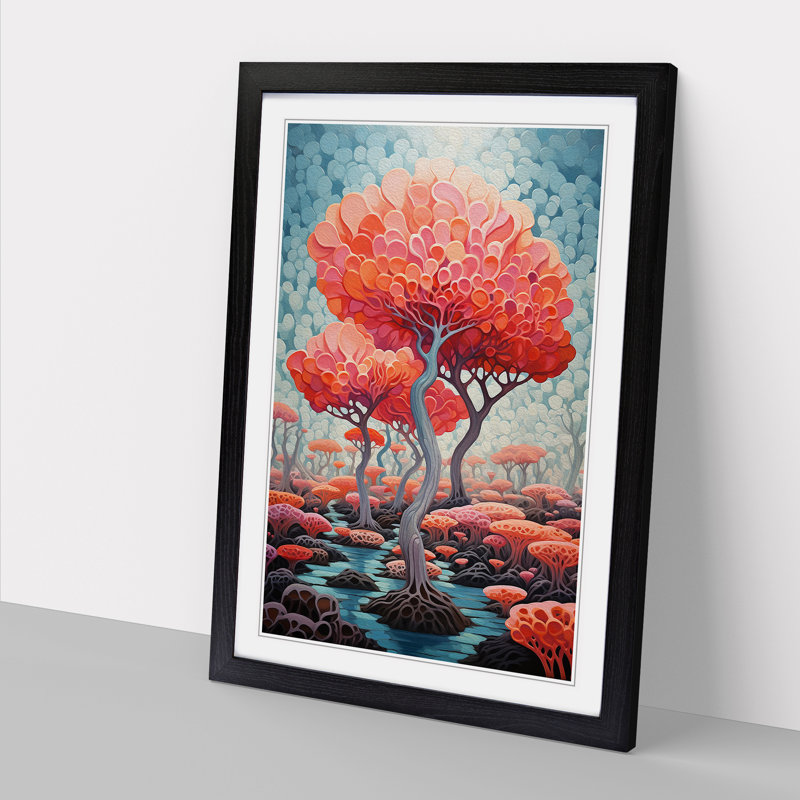 Single Picture Frame Print on Wood, Black Framed, 34cm H x 25cm W