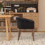 Chaise rembourrée de style Mid-Century pour la cuisine et la salle à manger avec accoudoirs-2083942361