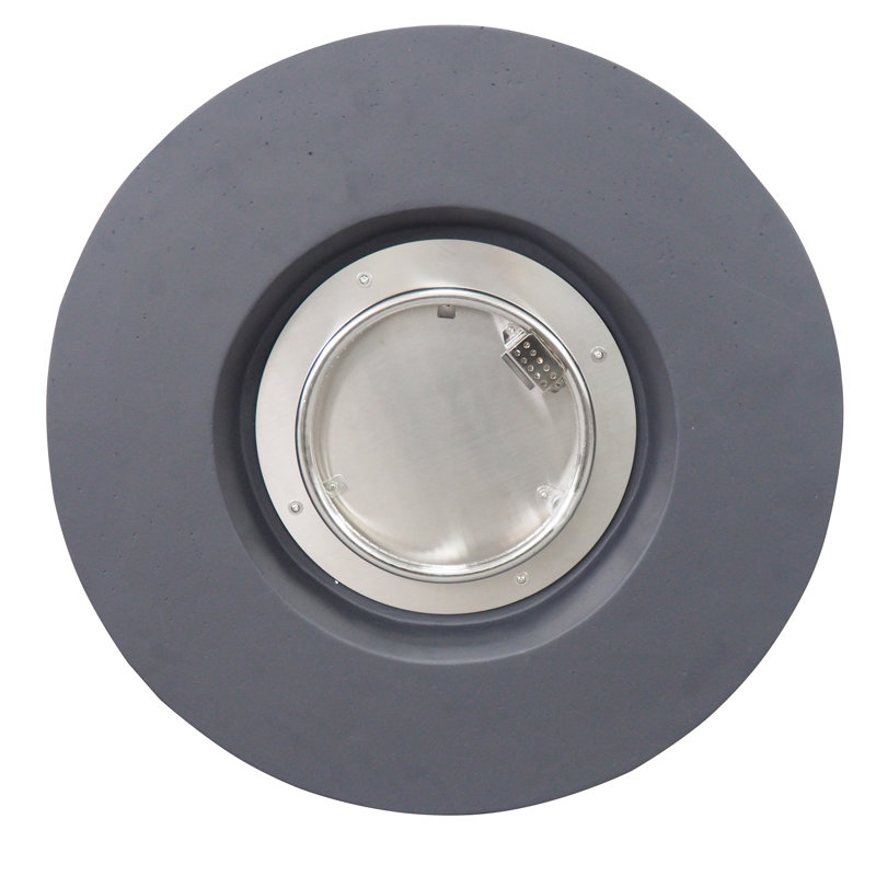 Caelan Round Fire Pit Table, Dark Gray