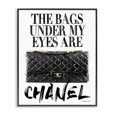 'Bags Under My Eyes Black Bag' Textual Art