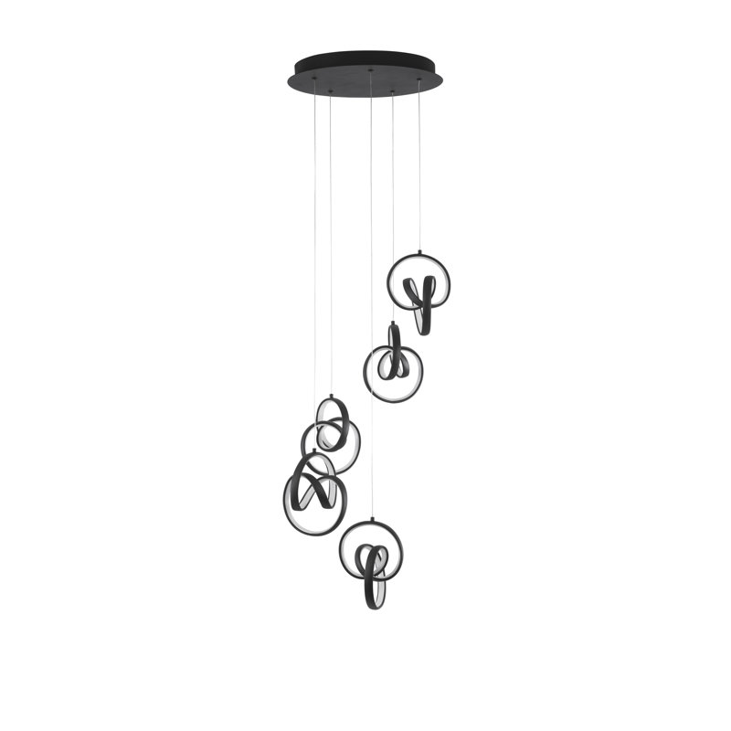 5 - Light Black LED Cluster Pendant