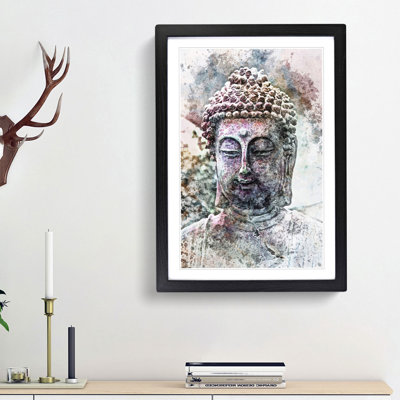 Peaceful Buddha in Abstract - Picture Frame Painting Print