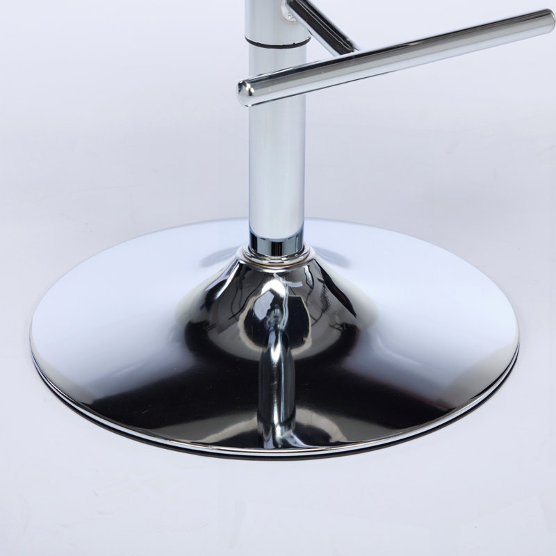 Tabourets de bar modernes rembourrés en polyuréthane avec dossier entièrement capitonné, Beige, Argent argent