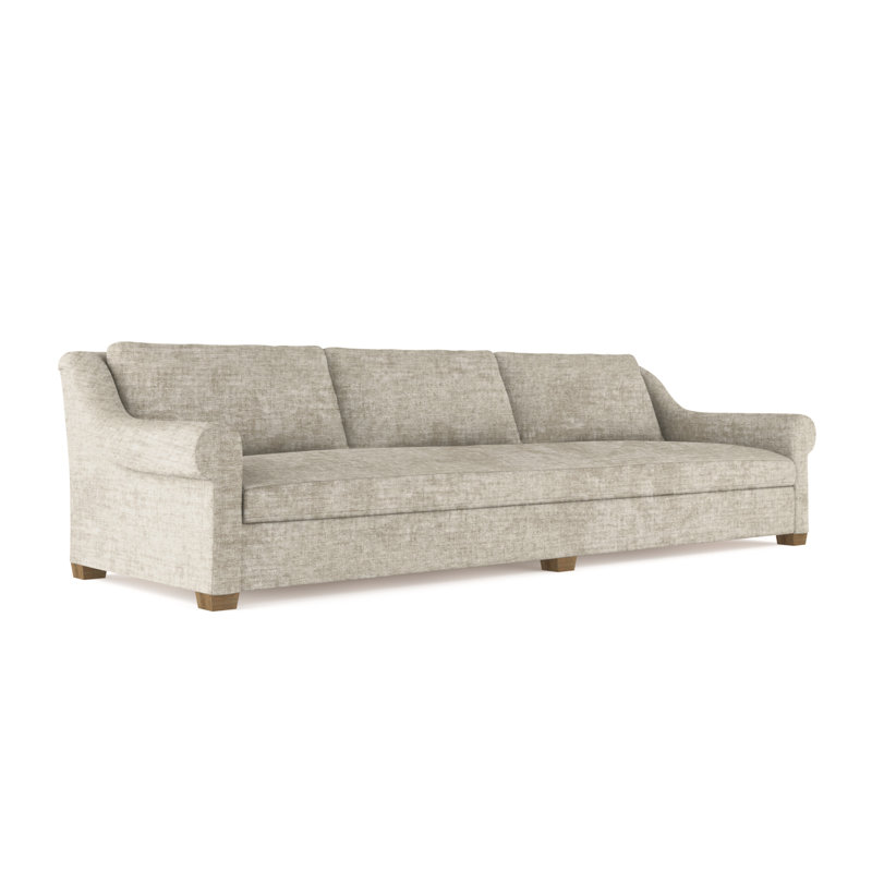 Canapé Thompson, H 32 po x l 120 po x P 46 po, Velours écrasé huître, Ébène