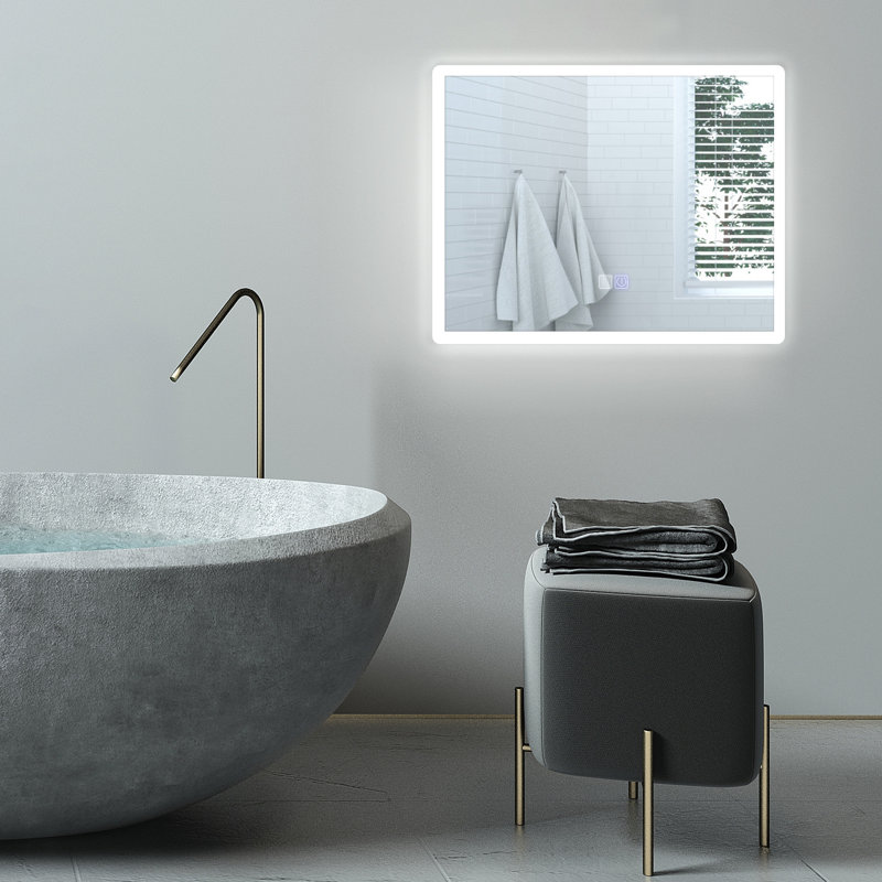 LED Lighted Makeup / Bathroom Mirror, 36" x 28"
