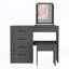 Coiffeuse Maquillage Roxx, chambre, chêne fumé