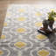 Tapis gris / jaune / crème à motif géométrique Caritta-29433630