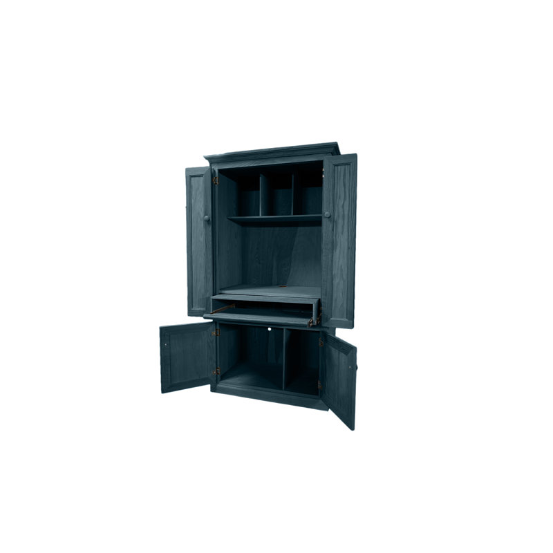 Armoire et bureau rectangulaire Jazayah, Bleu fumée