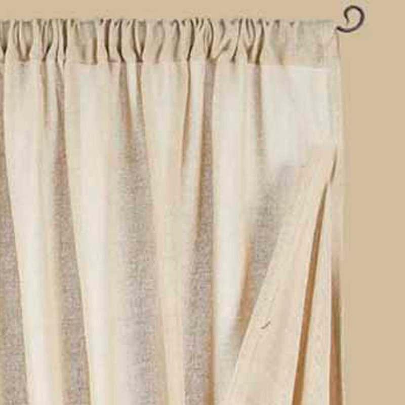 Rideau simple en coton Estanislao, l 40 po x L 86 po, Crème