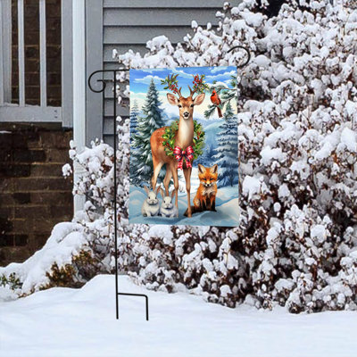 Woodland Deer Garden Flag