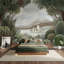 Papier peint paysage, botanique, feuillage, aquarelle, illustration-1814166890-1814166901