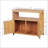 Wooden Patio Bar Table Set With Storage