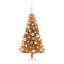 vidaXL Christmas Tree with 300 LEDs with Stand Gold PET-1404578922