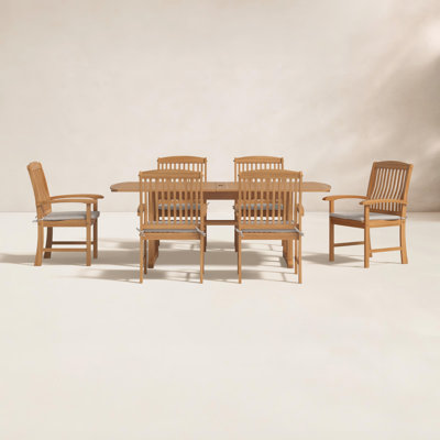 Summerton 85" Teak Patio Dining Set