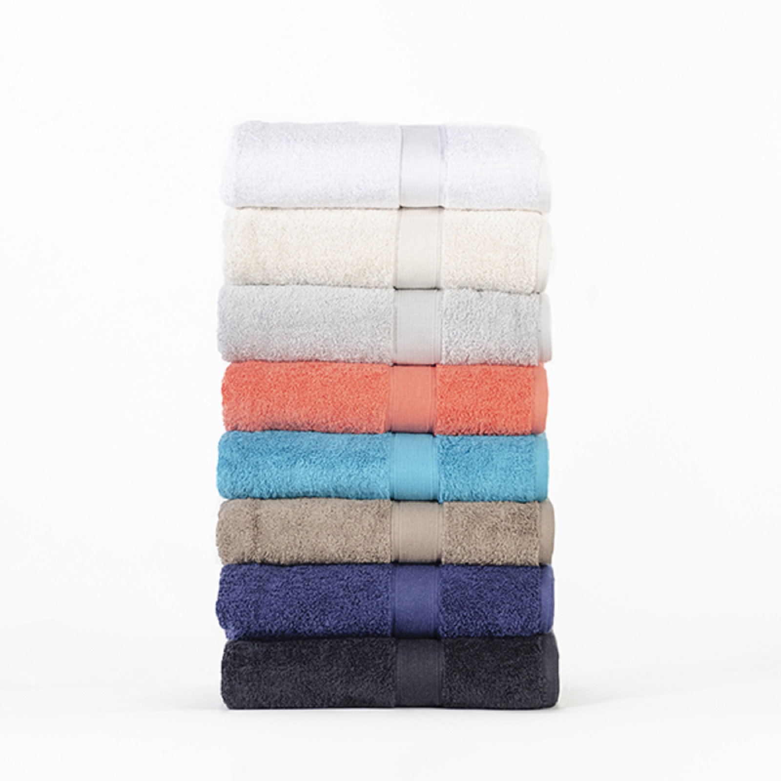 6-Piece Cotton Towel Set, Black