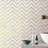 Supreme Tile Natural Bianco 1" x 3" Marble Chevron Mosaic Wall Tile-67857339