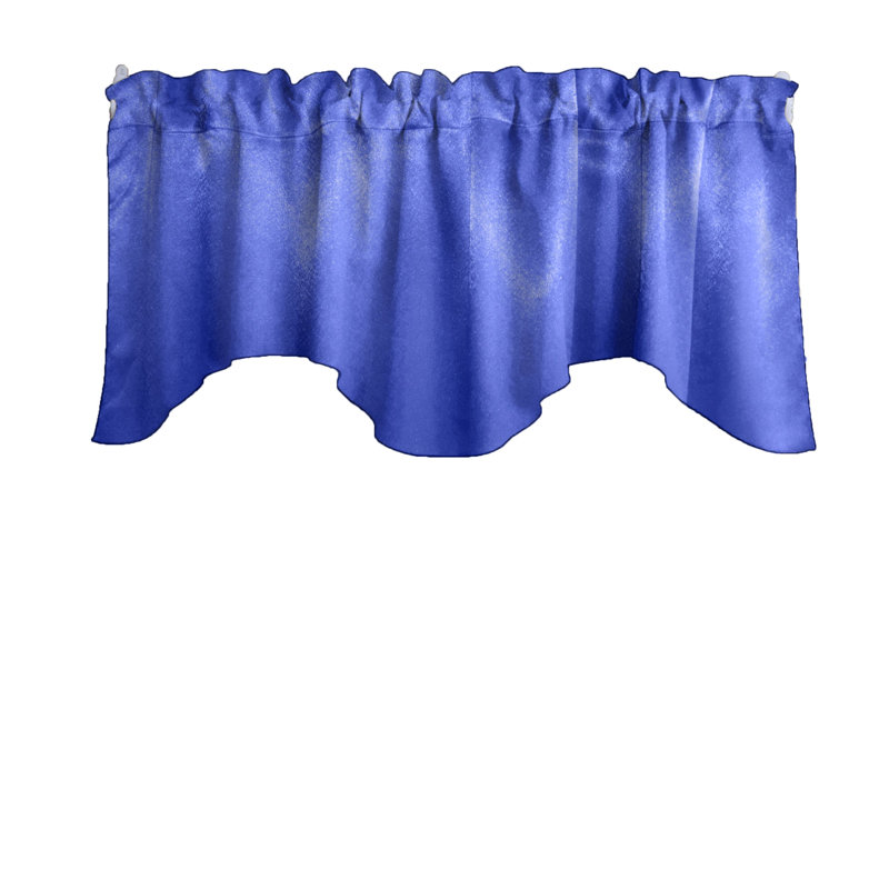 Scalloped Window Valance, Royal Blue
