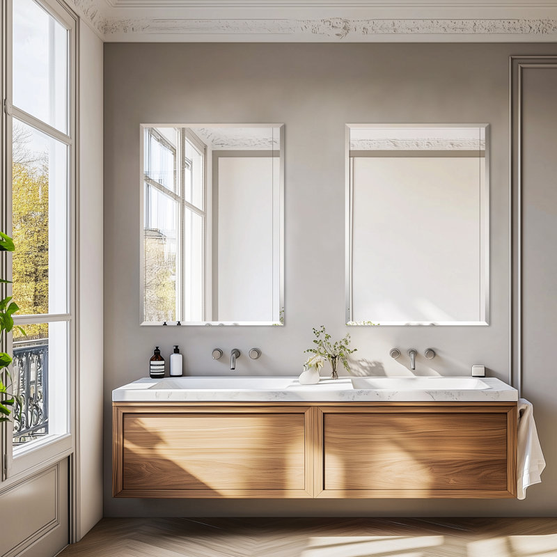 Miroir de salle de bain sans cadre, H 31,50 po x l 24 po
