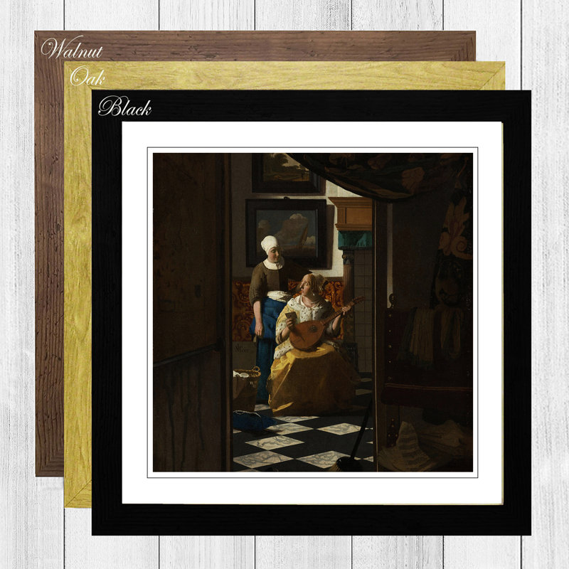 Johannes Vermeer - Single Picture Frame Painting, Oak
