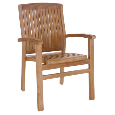 Greg Outdoor Teak Dining Armchair