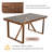 Tamye 6 - Person Wood Patio Dining Set with Rectangular Table-1816073435