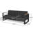 3 Seater With Aluminium Build And -blocking Seat Materials, Black Rust- - Covers,