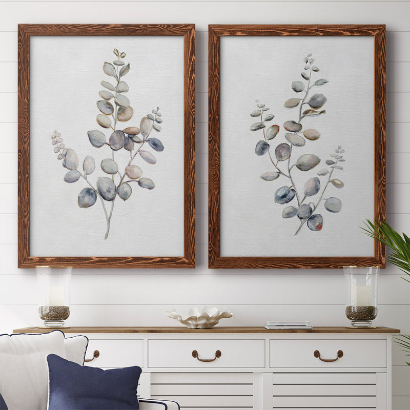" Eucalyptus I " 2 - Pieces, 27.5" H x 75" W x 1.5" D, Maple