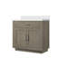 36 po X P 22 po D Meuble-lavabo simple avec plateau en marbre de culture-845990087