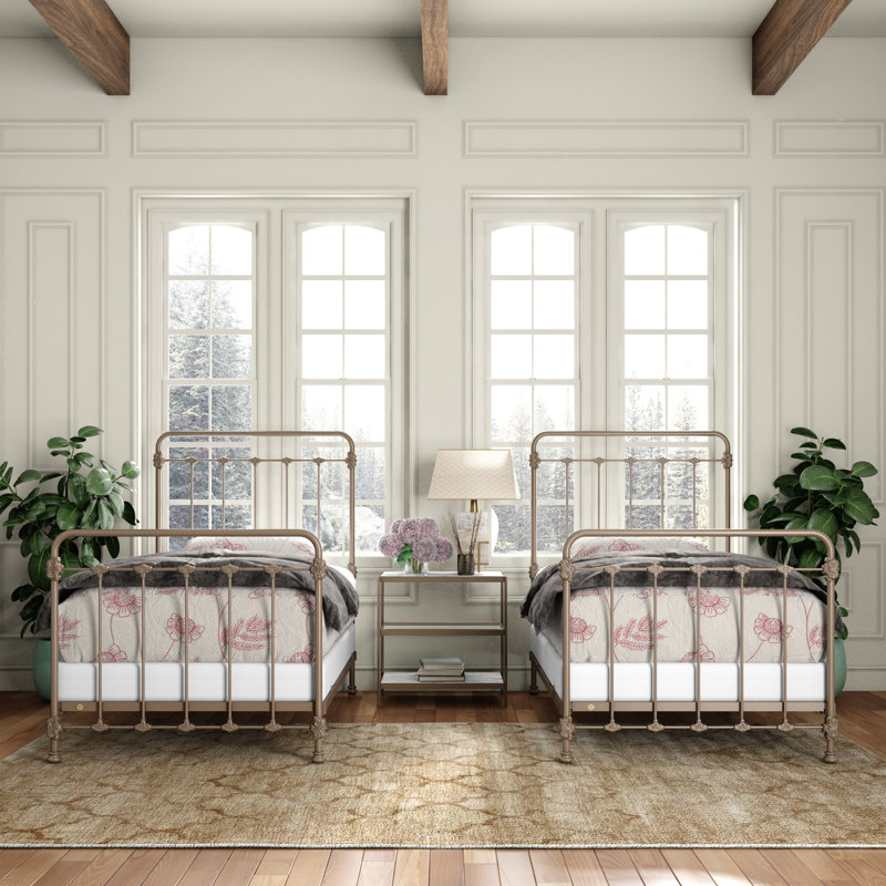 160 Picket Fence Bed | Complete Standard, Twin, Bronze