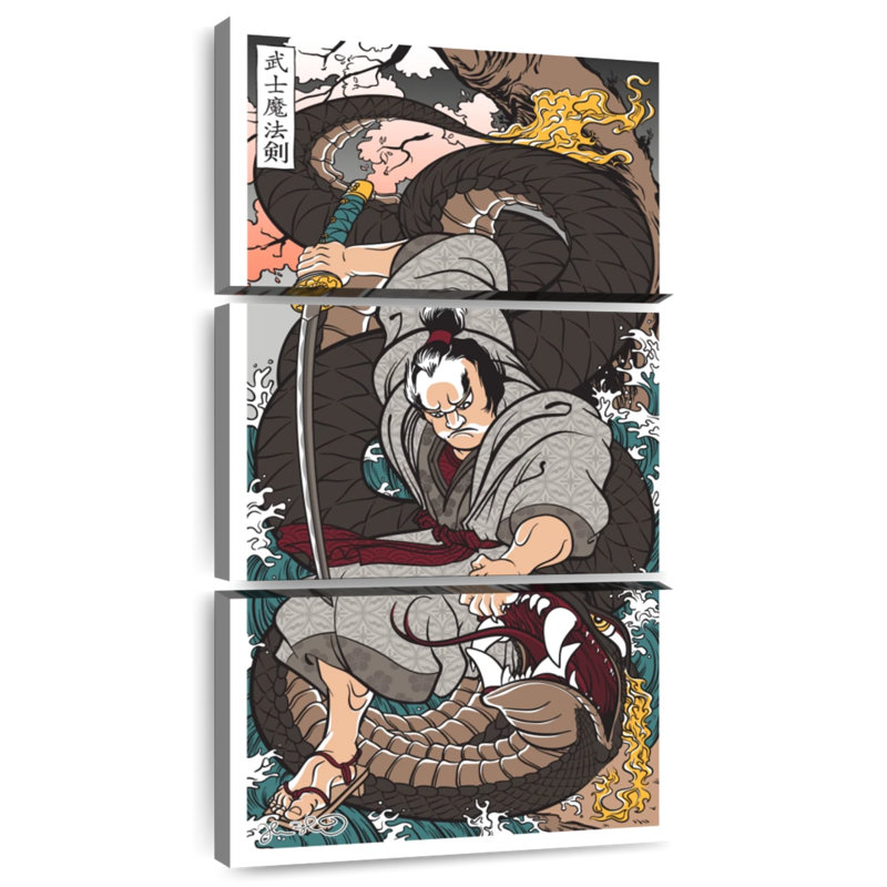 Samouraï avec une épée magique