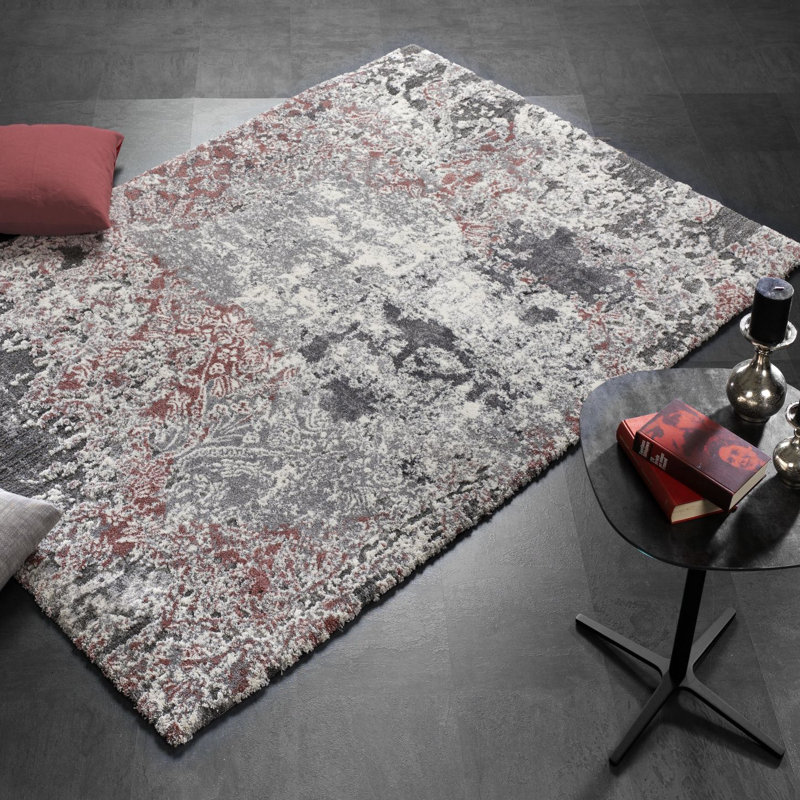 Dekker Damask Shag Area Rug, Rectangle 140 x 200cm