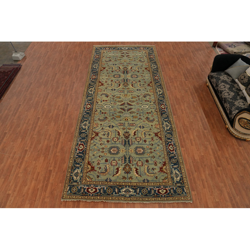 Handmade Wool Transitional Oushak Large Rug 8x20