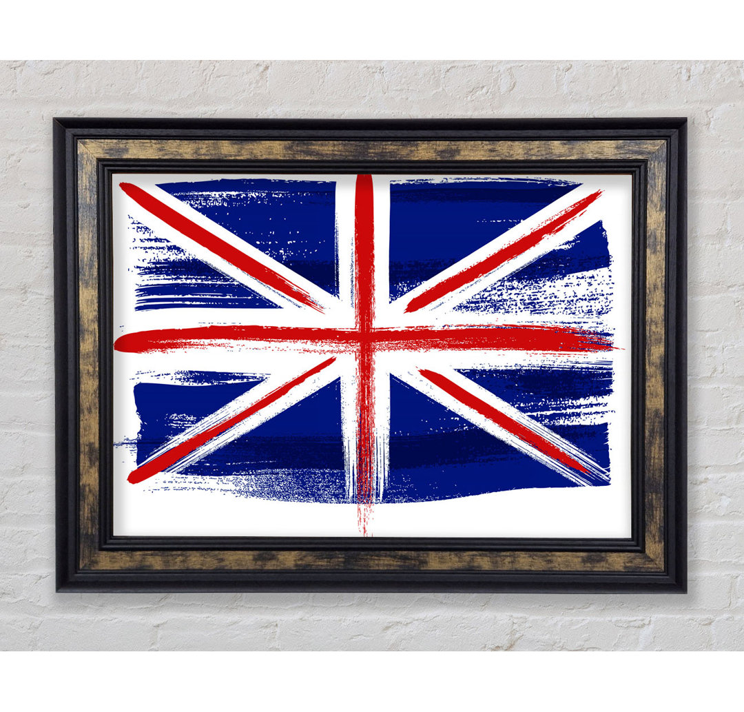 Britische Flagge 1 - Einzelner Bilderrahmen Kunstdrucke