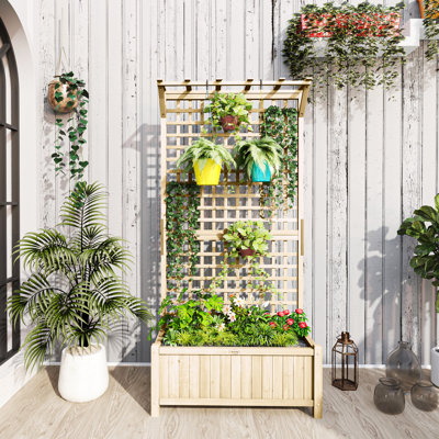 183cm H x 45cm W Wood Lattice Panel