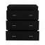 Dresser 33"H, Three Drawer, Superior Top, Metal Handles, White