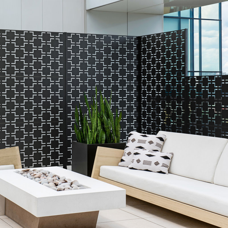 Screen Series Black Plastic Quadra Pattern Screen Set