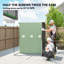 Outsunny 5 x 3.5ft Metal Garden Storage Shed Effortless Assembly Dark Grey-123219703