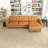Allison Tan Leather Sectional Sofa