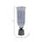 Frosted Textured Glass Vase for Table Home Decor - Elongated Tall Flower Vase Design Accent for Living Room Styling and Display - Blue & Silver-860176838