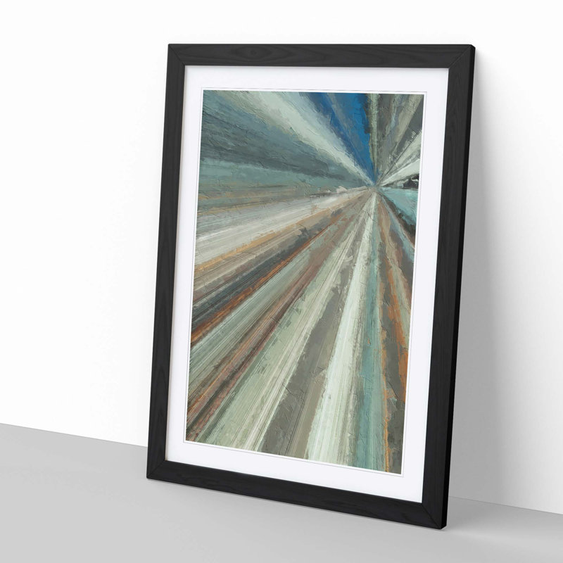 Towards the Light in Abstract - Picture Frame Graphic Art Print, Black, 60cm H x 40cm W x 2cm D
