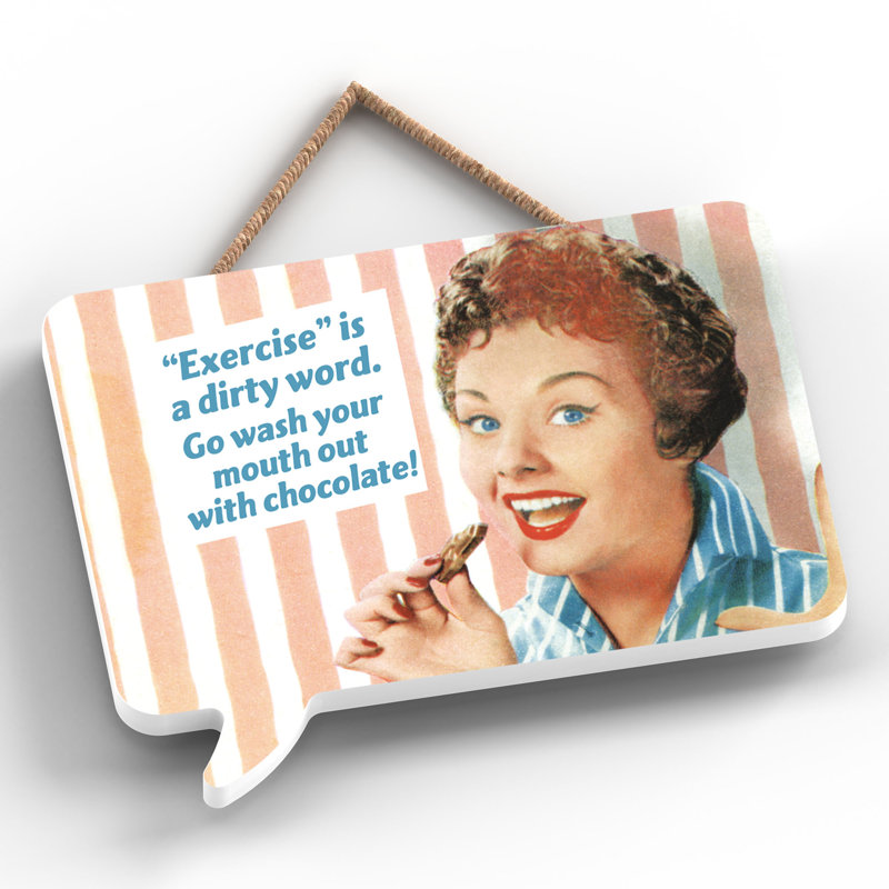 Pinup Exercise Dirty Word - Print on MDF