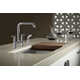 Kohler Purist® Two Handle Deck-Mounted Bridge Kitchen Sink Faucet with Pull Out Side Sprayer