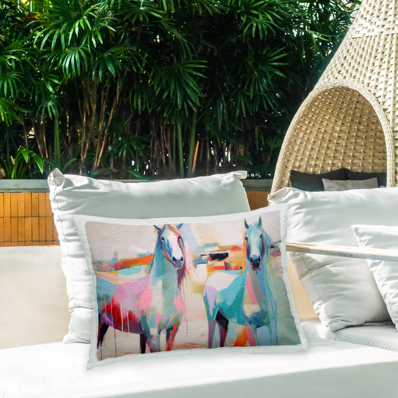 Abstract Outdoor Throw Pillow