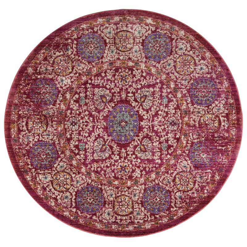 Smead Performance Floral Rug, Round 6'