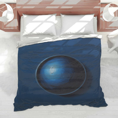 Édredon bleu sur toile