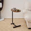 Tables d'appoint modernes 2 pièces en forme de C avec plateau surélevé et base en métal Modern-1175108996
