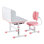 Chaise et bureau d'étude pour enfants avec bibliothèque et tiroir réglables en hauteur 