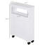 Armoire de rangement à roulettes étroite en bois 6,25 po x 20,5 po x 28,25 po - Blanc